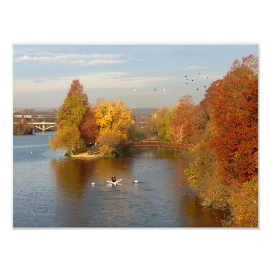 Ladybird Lake Fall Rower - Downtown Austin Texas Fotodruck (Vorne)