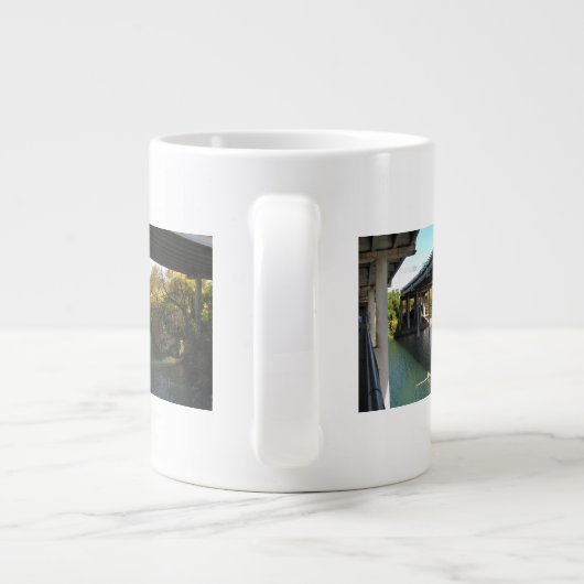 Ladybird Lake Rowers - Austin Texas Skyline Jumbo-Tasse (Rückseite)
