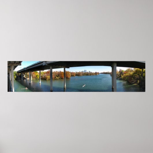 Ladybird Lake Rowers - Austin Texas Skyline Poster (Vorne)