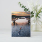 Ladybird Lake Rowing Scully Sunset - Austin Texas Postkarte (Stehend Vorderseite)