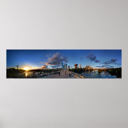 Ladybird lake Sunset in Austin, Texas Poster (Vorne)