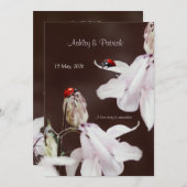 Ladybird Liebe Hochzeit Einladung (Vorne/Hinten)