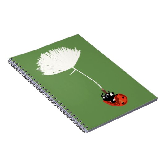 Ladybird, Niedliches rotes Ladybug SpiralNotebook Notizblock (Rechte Seite)