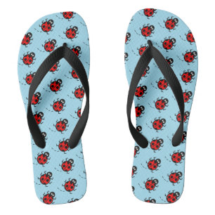 Ladybird Pattern Flip Flops Badesandalen