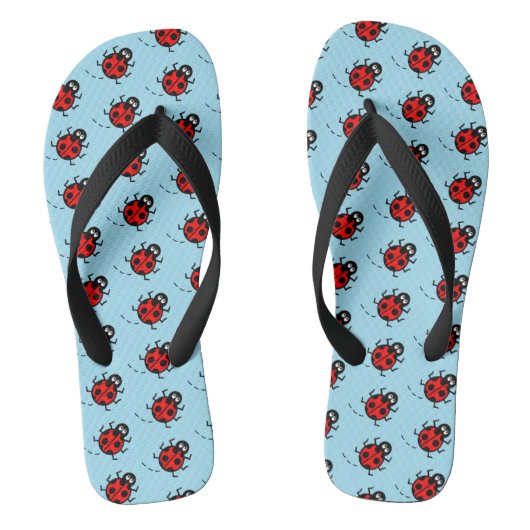 Ladybird Pattern Flip Flops Badesandalen (Fußbett)