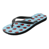Ladybird Pattern Flip Flops Badesandalen (Schrägansicht)