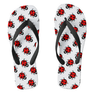 Ladybird Pattern Flip Flops Badesandalen
