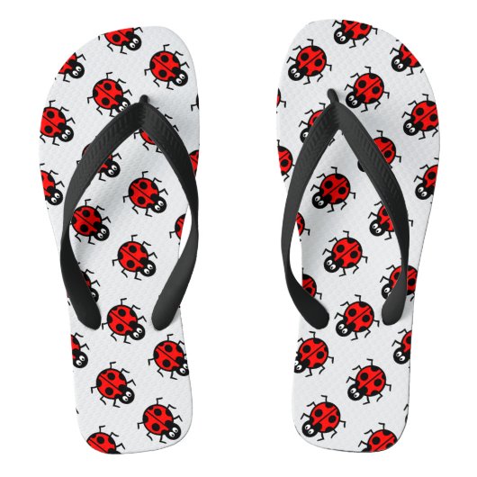 Ladybird Pattern Flip Flops Badesandalen (Fußbett)