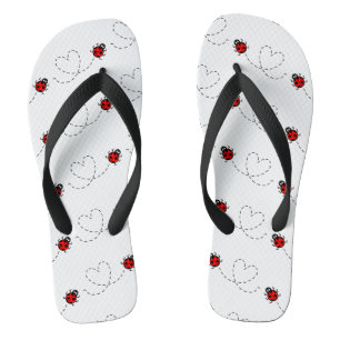 Ladybird Pattern Flip Flops Badesandalen