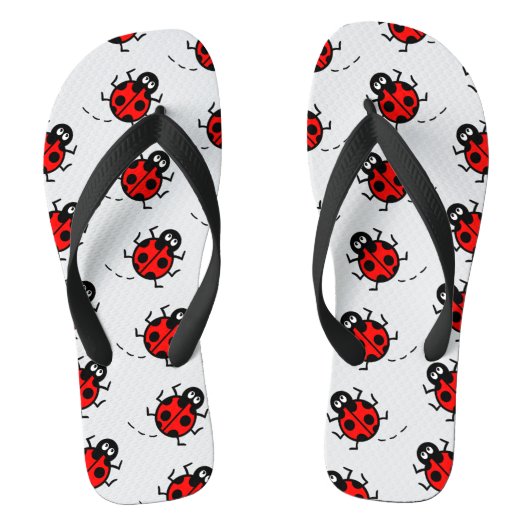 Ladybird Pattern Flip Flops Badesandalen (Fußbett)