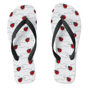 Ladybird Pattern Flip Flops Badesandalen