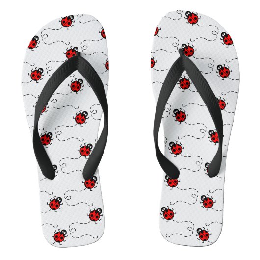 Ladybird Pattern Flip Flops Badesandalen (Fußbett)
