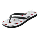 Ladybird Pattern Flip Flops Badesandalen (Schrägansicht)