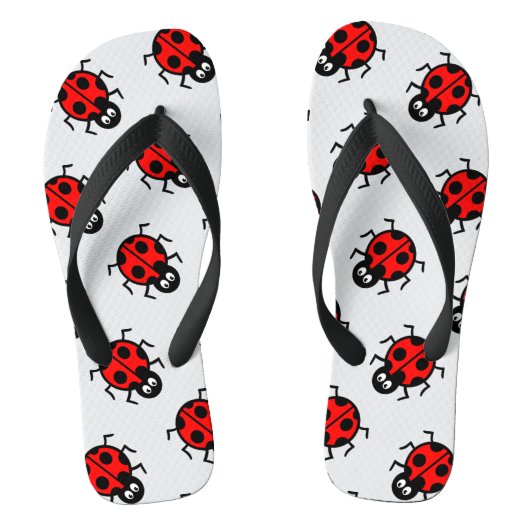 Ladybird Pattern Flip Flops Badesandalen (Fußbett)