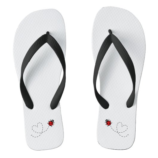 Ladybird Pattern Flip Flops Badesandalen (Fußbett)