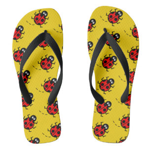 Ladybird Pattern Flip Flops Badesandalen