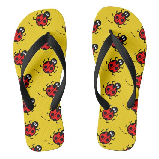 Ladybird Pattern Flip Flops Badesandalen (Fußbett)