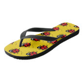 Ladybird Pattern Flip Flops Badesandalen (Schrägansicht)