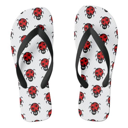 Ladybird Pattern Flip Flops Badesandalen (Fußbett)