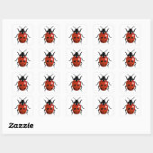 Ladybird Quadratischer Aufkleber (Blatt)