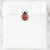 Ladybird Quadratischer Aufkleber (Tasche)