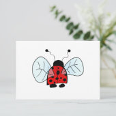 Ladybird RSVP Karte (Stehend Vorderseite)