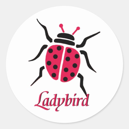 Ladybird Runder Aufkleber (Vorderseite)