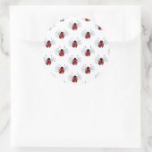 Ladybird Runder Aufkleber (Tasche)