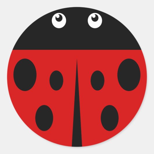 Ladybird Runder Aufkleber (Vorderseite)