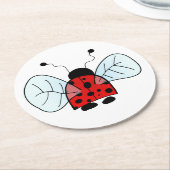 Ladybird Runder Pappuntersetzer (Angewinkelt)