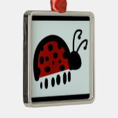 Ladybird Silbernes Ornament (Rechts)