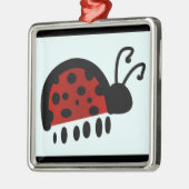 Ladybird Silbernes Ornament (Links)