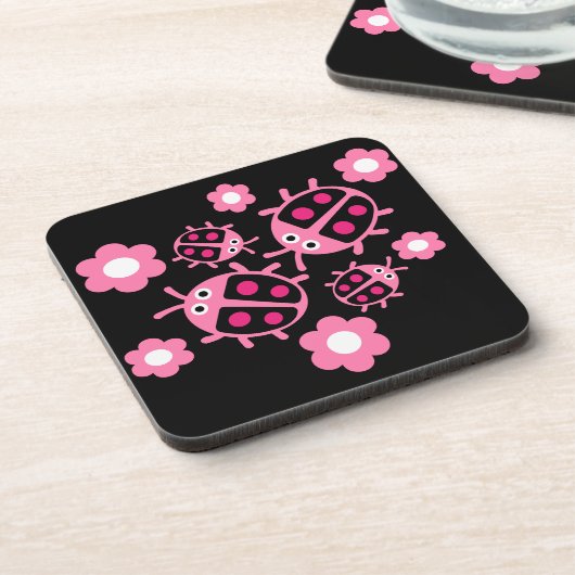 Ladybird und Ladybug Getränkeuntersetzer (Linke Seite)