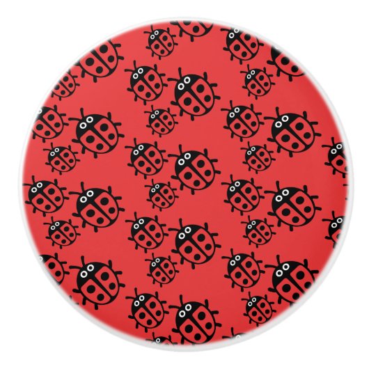 Ladybird und Ladybug Keramikknauf (Vorderseite)