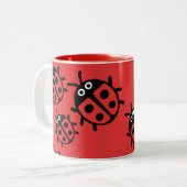 Ladybird und Ladybug Zweifarbige Tasse (Vorderseite Links)