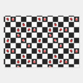 Ladybirds auf dem Schachbrett Geschenkpapier Set (Vorderseite 2)