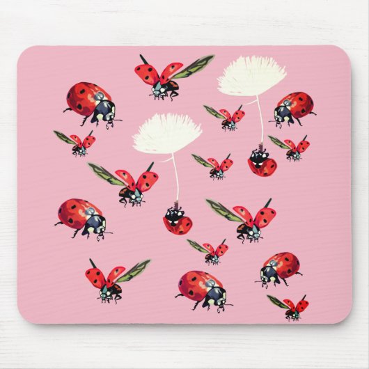 Ladybirds Custom Background Mousepad (Vorne)