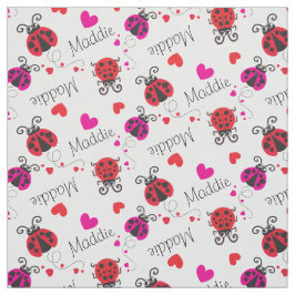 Ladybirds Ladybug Rosa individuelle Name Muster Stoff