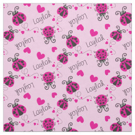 Ladybirds Ladybug Rosa individuelle Name Muster Stoff