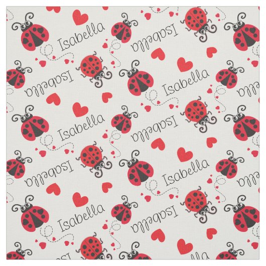Ladybirds ladybugs red black individuelle Name pat Stoff (Muster)