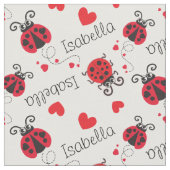 Ladybirds ladybugs red black individuelle Name pat Stoff (Nahaufnahme)