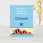 Ladybirds new baby gratuliert blue karte (Gelbe Blume)