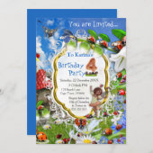 LADYBIRDS UND BUTTERFLIS EINLADUNG (Vorne/Hinten)