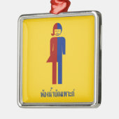 Ladyboy/Tomboy-Toilette ⚠ thailändisches ⚠ Ornament Aus Metall (Links)