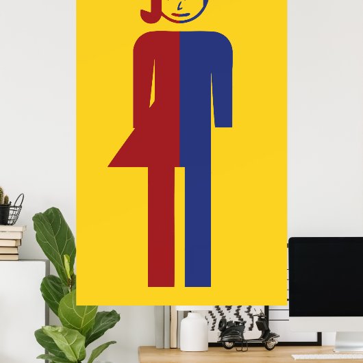 Ladyboy/Tomboy-Toilette ⚠ thailändisches ⚠ Poster (Heimbüro)