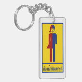 Ladyboy/Tomboy-Toilette ⚠ thailändisches ⚠ Schlüsselanhänger (Vorderseite links)