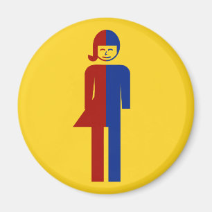 Ladyboy/Tomboy-Toilette ⚠ thailändisches Zeiche Magnet