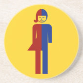 Ladyboy/Tomboy-Toilette ⚠ thailändisches Zeichen ⚠ Untersetzer (Vorne)