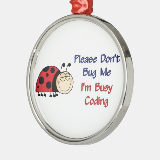 Ladybug-2 Medical Coder Silbernes Ornament (Links)