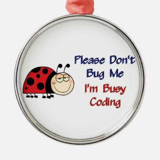Ladybug-2 Medical Coder Silbernes Ornament (Vorne)